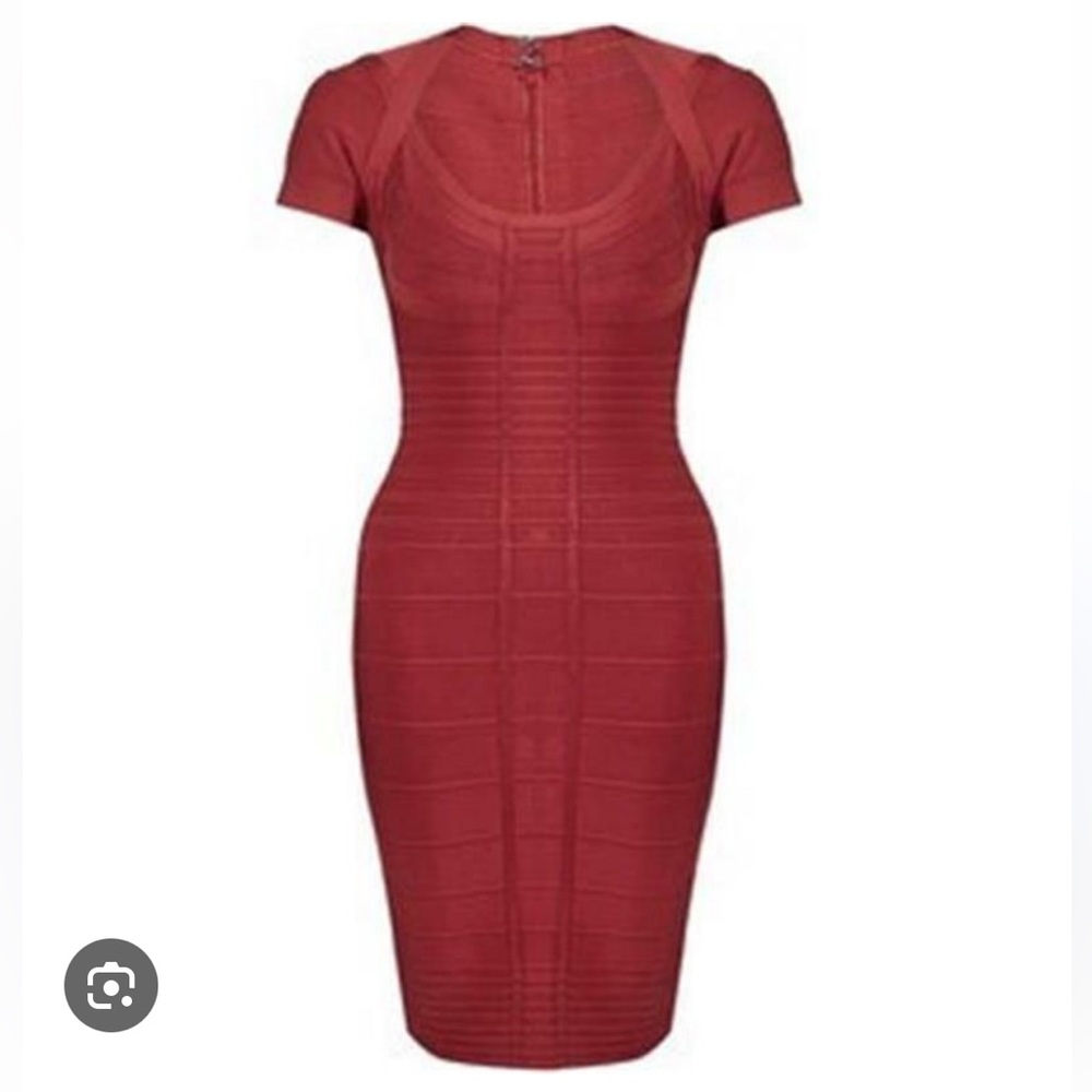 Herve Leger bandage Bailey red mini dress, size S
